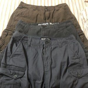 Mens Cargo Shorts 3 pair